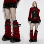 glareshop ���쥢����åס�M/2XL��ZF036-R���ѥ󥯥��ȥ饤�����դ�դ�ե�����å��������ޡ� ���ߥ�å� ��ǥ����� | �������� �ե��å���� �������奢��� V�� �⡼�ɷ� �����ץ� ���ơ��� ���� �� [PUNK RAVE] Punk Striped Fluffy Fur Leg Warmers
