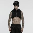 glareshop ���쥢����åס�M.S-M.5XL��KX698-B�������С��ѥ󥯥��硼�ȥա��ɥ٥��� �� �֥�å� ��� | �������奢��� V�� ���ơ��� ���� [PUNK RAVE] Cyberpunk Short Hooded Vest