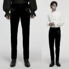 glareshop ���쥢����åס�M.S-M.5XL��PX851-B��������ơ��������å�����ܥ��٥�٥åȥѥ�� �� �֥�å� ��� | �������奢��� V�� �⡼�ɷ� �����ץ� ���ơ��� ���� [PUNK RAVE] Vintage Gothic Embossed Velvet Pants