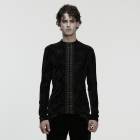 glareshop ���쥢����åס�M.M/M.XL/M.3XL��TXA436-B�������å�����������ܥ��졼�����å�T����� �� ��� | �������奢��� V�� �¤ߥ����� �������� �Ź��� �����ץ� ���ơ��� [PUNK RAVE] Gothic Rose Embossed Lace-Up T-Shirt