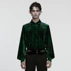 ������ڤ��glareshop ���쥢����åס�M.S-M.5XL��TXA447-N�������å��٥�٥åȥܥ��󥢥åץ���� ���ߥ��꡼�� ��� | �������� �������奢��� V�� �����ץ� ���ơ��� ���� [PUNK RAVE] Gothic Velvet Button Up Shirt