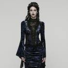 ������ڤ��glareshop ���쥢����åס�S/L/2XL��TXA401-K�������å��������㥹�٥�٥åȥ졼������� ���ߥ֥롼 ��ǥ����� | ����� �������奢��� V�� �⡼�ɷ� [PUNK RAVE] Gothic Gorgeous Velvet Lace Shirt