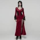 ������ڤ��glareshop ���쥢����åס�S/L/2XL��WX963-R���������㥹�����å��٥�٥åȥϥ�����åȥե��å���ơ���ɥ쥹 �� ��ǥ����� | �������奢��� V�� �⡼�ɷ�  [PUNK RAVE] Gorgeous Gothic Velvet High Slit Fishtail Dress