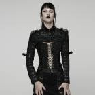 ������ڤ��glareshop ���쥢����åס�XS-4XL��JX973-lady-B����곰����ǽ�ʥ��������դ��ѥ󥯥����åץɥ��㥱�å� ���硼�Ⱦ� �� �֥�å� ��ǥ����� | �������奢��� V�� �⡼�ɷ� [PUNK RAVE] Punk Cropped Jacket with Detachable Chain