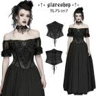 glareshop ���쥢����åס�S/L/2XL��KX711-B����ȥ������å��ӡ����ɽ����륻�åȥ������ȥХ�� �� �֥�å� ��ǥ����� | �������奢��� V�� ���ơ��� ���� [PUNK RAVE] Retro Gothic Bead Embroidered Corset Waistband