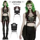 glareshop ���쥢����åס�S/L/2XL��KX720-R�������С��ѥ󥯥Хå��륫�åȥ����ȥȥåץ� ������ ��ǥ����� | �������奢��� V�� �⡼�ɷ� �����ץ� ���ơ��� ���� �� [PUNK RAVE] Cyberpunk Buckled Cutout Top