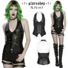 glareshop ���쥢����åס�XS-4XL��KX723-B���ѥ󥯥����å��ۥ륿���ͥå��٥��� �� ��ǥ����� | �������奢��� V�� �⡼�ɷ� ���ơ��� ���� [PUNK RAVE] Punk Studded Halter Neck Vest