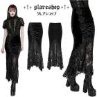 glareshop ���쥢����åס�XS-4XL��SX657-B�������å��٥�٥åȥ졼�����㡼��󥰥ե��å���ơ��륹������ �� ��ǥ����� | �������奢��� V�� ���ơ��� ���� �� [PUNK RAVE] Gothic Velvet Lace Ruched Fishtail Skirt