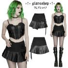 ������ڤ��glareshop ���쥢����åס�XS-4XL��SX658-N�������С��ѥ󥯥������ȥ꡼�ץ꡼�ĥߥ˥������� ���ߥ��꡼�� ��ǥ����� | �������奢��� V�� �����ץ� ���ơ��� ���� �� [PUNK RAVE] Cyberpunk Asymmetrical One-Piece Pleated Short Skirt