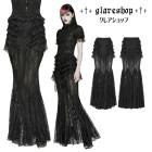 glareshop ���쥢����åס�XS-4XL��SX662-B�������å��������졼�� �쥤�䡼�� �ե��å���ơ��륹������ �� ��ǥ����� | �������奢��� V�� ���ơ��� ���� �� [PUNK RAVE] Gothic Rose Lace Layered Fishtail Skirt