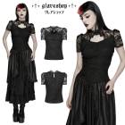 glareshop ���쥢����åס�S/L/2XL��TXA453-B�������å��졼�� �ѥե��꡼��Ⱦµ����� �� ��ǥ����� | �����å� ���饷���� ���å� ����� ���ơ��� ���� �� [PUNK RAVE] Gothic Lace Short Puff Sleeve Shirt