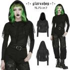 glareshop ���쥢����åס�S/L/2XL��TXA454-B�����������ȥ��ɥѥ󥯥����å��ա����դ�ĹµT����� �� ��ǥ����� | �������奢��� V�� �⡼�ɷ� ���� �� [PUNK RAVE] Wasteland Punk Gothic Hooded Long Sleeve T-Shirt