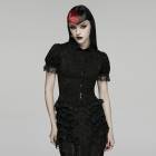 glareshop ���쥢����åס�XS-4XL��TXA469-B�������å��������ѥե��꡼��Ⱦµ����� �� ��ǥ����� | �������奢��� V�� �⡼�ɷ� �����ץ� ���ơ��� ���� [PUNK RAVE] Gothic Decadent Short Puff Sleeve Shirt