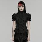 ������ڤ��glareshop ���쥢����åס�XS-4XL��TXA471-B�������å��������ѥե��꡼��Ⱦµ����� �� ��ǥ����� | �������奢��� V�� �⡼�ɷ� �����ץ� ���ơ��� ���� [PUNK RAVE] Gothic Decadent Short Puff Sleeve Shirt