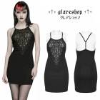 glareshop ���쥢����åס�S/L/2XL��WX977-B�������å��ѡ����ڥ��ƥ��֥˥åȥ���åץߥ˥ɥ쥹 �� ��ǥ����� | �������奢��� V�� ���ơ��� ���� �� [PUNK RAVE] Gothic Perspective Knit Short Slip Dress