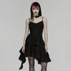 glareshop ���쥢����åס�XS-4XL��WX986-B�������å��ɽ����쥮��顼�ץ꡼�ĥ���åץɥ쥹 �� ��ǥ����� | �������奢��� �ѡ��ƥ����ɥ쥹  [PUNK RAVE] Gothic Embroidered Irregular Pleated Slip Dress