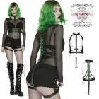 glareshop ���쥢����åס�M/2XL��Zb204-N�������С��ѥ󥯥����å�������ȥ��������ϡ��ͥ� ���ߥ��꡼�� ��ǥ����� | �������奢��� V�� �����ץ� ���ơ��� ���� [PUNK RAVE] Cyberpunk Gothic Skeleton Chain Harness