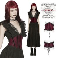 glareshop ���쥢����åס�S/L/2XL��KX734-R���������ꥴ���å��ɽ��졼�����ѥ����դ����륻�åȥ������ȥХ�� �֡߹� ��ǥ����� | �������奢��� �����ץ� ���ơ��� �ϥ������� ���� �� [PUNK RAVE] Gothic Embroidery Lace Spiked Corset Waistband