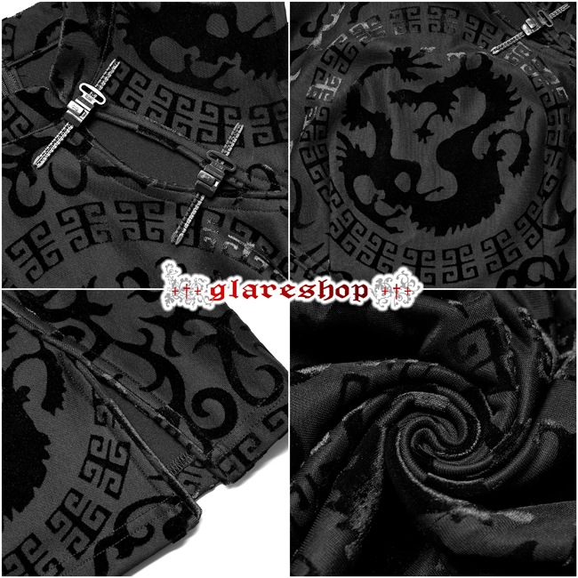 glareshop ���쥢����åס�XS-4XL��WX689-B�� �����å� ���å� �ɥ饴�������� ���㥤�ʥɥ쥹 �ߥ˥ɥ쥹 �� ��ǥ����� | �������� �������奢��� �����ץ� ���ơ��� ���� �� [PUNK RAVE] Gothic Chinese Style Dragon Pattern Sleeveless Sexy Short Dress