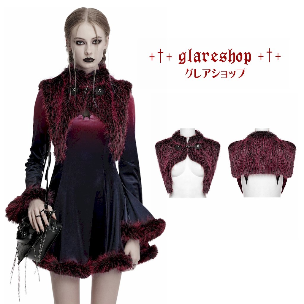 glareshop ���쥢����åס�S/L/2XL��JX995-R�������å�����ǡ������ե����ǥӥ륷�硼�� �ݥ�� ������ ��ǥ����� | �������奢��� V�� �⡼�ɷ� �����ץ� ���ơ��� ���� �� [PUNK RAVE] Gradient devil shawl