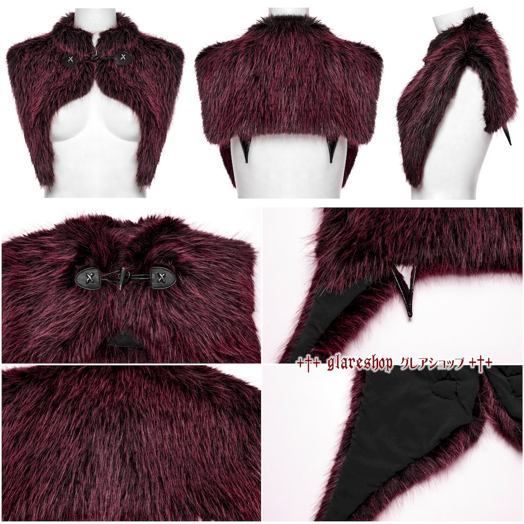 glareshop ���쥢����åס�S/L/2XL��JX995-R�������å�����ǡ������ե����ǥӥ륷�硼�� �ݥ�� ������ ��ǥ����� | �������奢��� V�� �⡼�ɷ� �����ץ� ���ơ��� ���� �� [PUNK RAVE] Gradient devil shawl