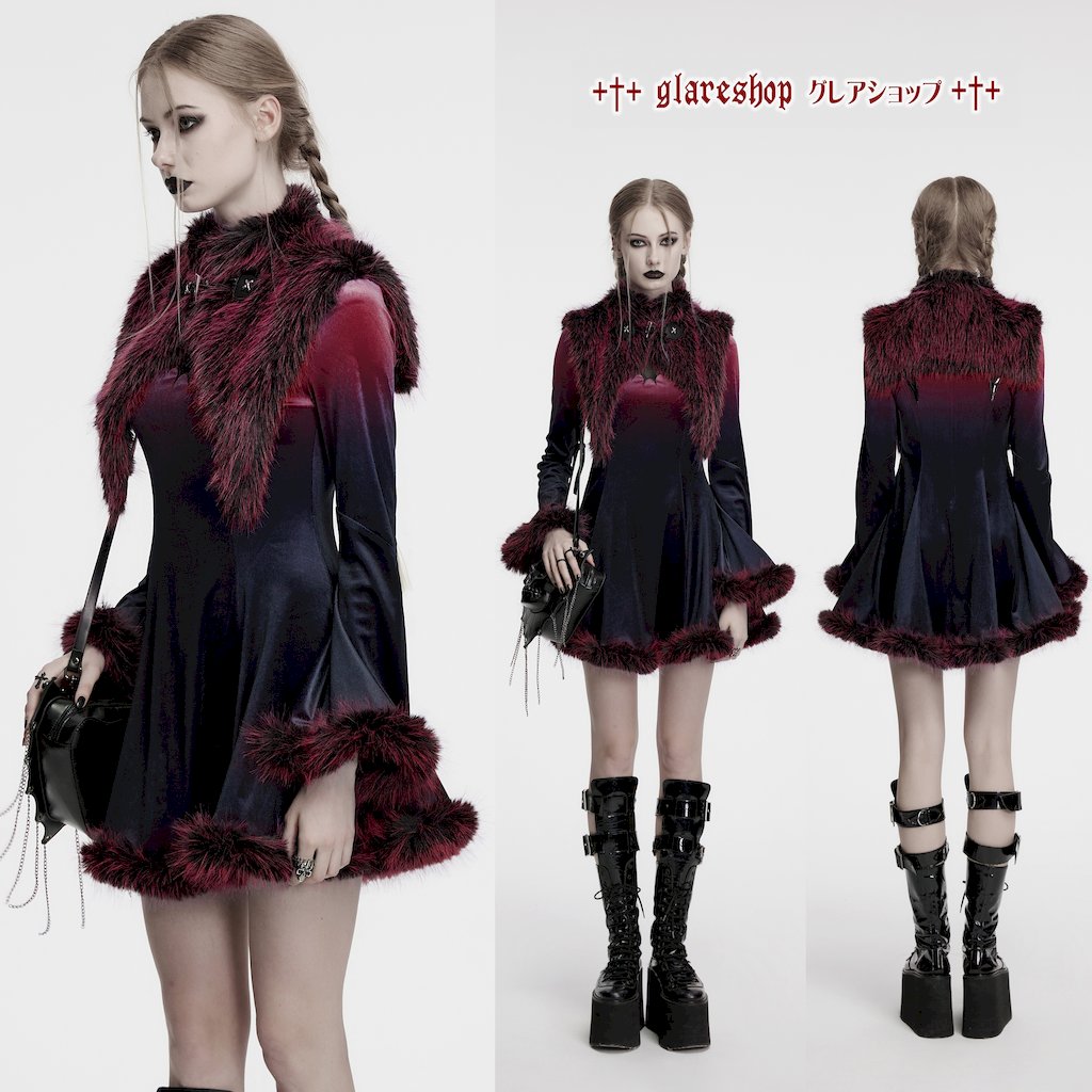 glareshop ���쥢����åס�S/L/2XL��JX995-R�������å�����ǡ������ե����ǥӥ륷�硼�� �ݥ�� ������ ��ǥ����� | �������奢��� V�� �⡼�ɷ� �����ץ� ���ơ��� ���� �� [PUNK RAVE] Gradient devil shawl