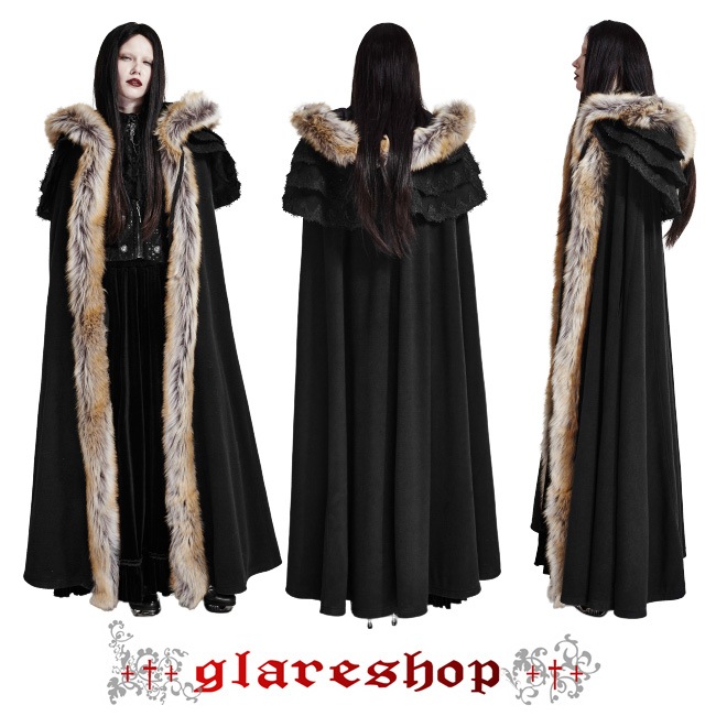 glareshop 쥢åסFJX309-B ޥ 󥰾 եդå ադ  ֥å ǥ/ |  å եå 奢 V ⡼ɷ ץ ơ   [PUNK RAVE] Gothic Long Cloak