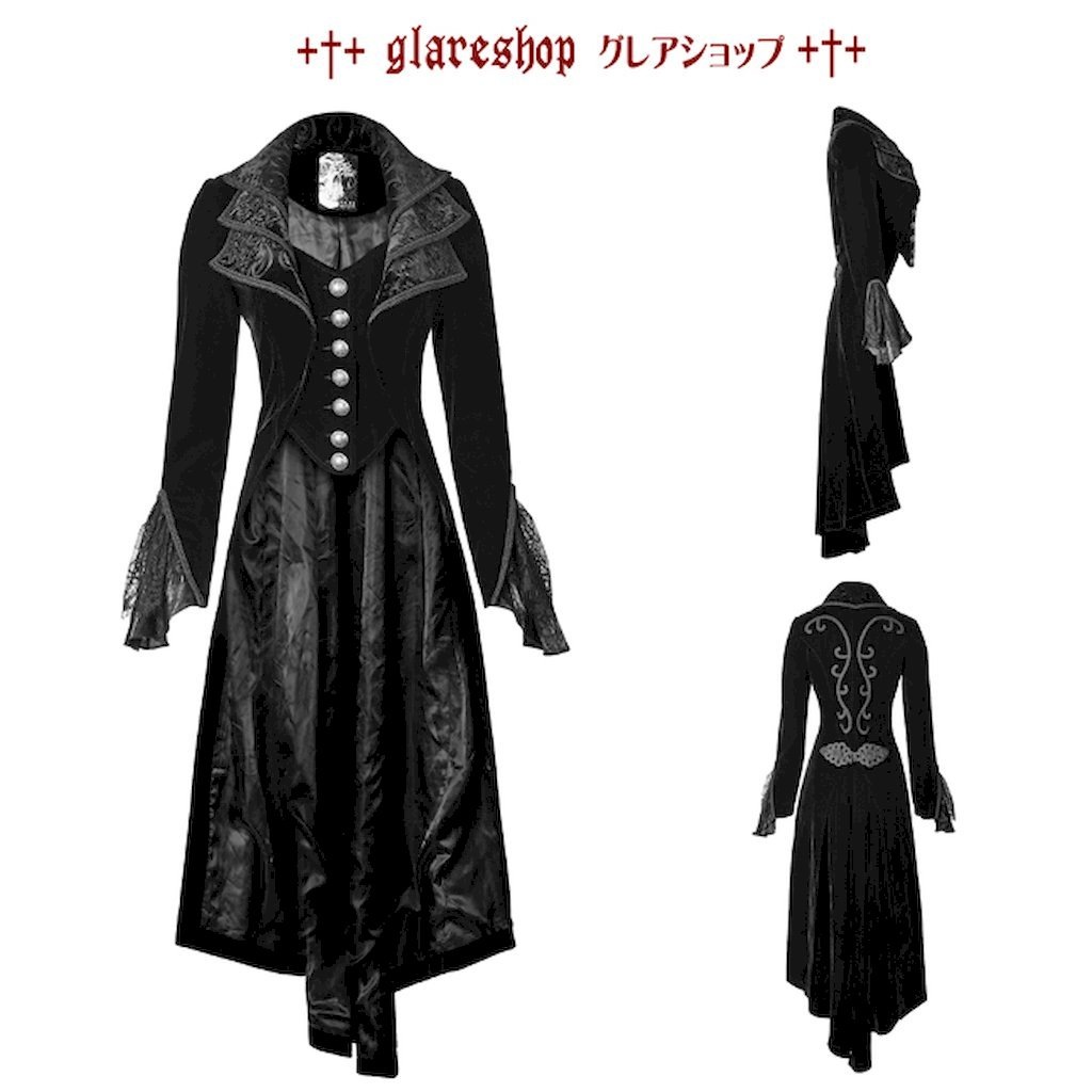 glareshop ���쥢����åס�XS-4XL��JX301-B���������� �����å� ������ ���󥰾� ���饷����ʥ������� ���� �� �֥�å� ��ǥ����� | ����� �������奢��� V�� �⡼�ɷ� �����ץ� ���ơ��� ���� �� [PUNK RAVE] Gothic long coat