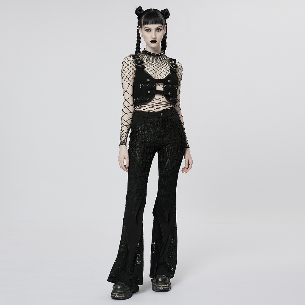 glareshop 쥢åסFTXA098-B å ϥͥå å ܥǥ ȥåץ åȥ  ǥ | 奢 V ⡼ɷ ץ ơ   [PUNK RAVE] Gothic One-Piece Mesh Long Sleeve T-Shirt