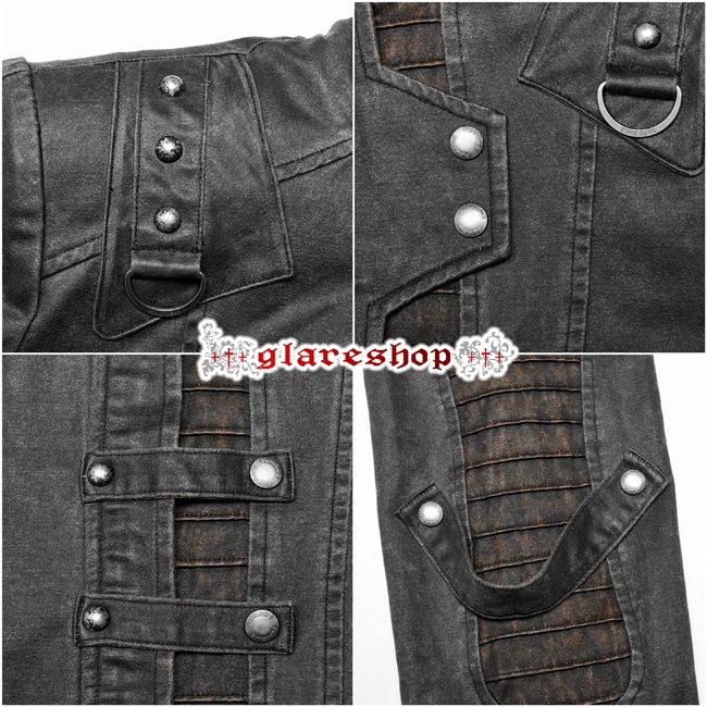 glareshop 쥢åסM.S-M.5XLJX823-GYѥ 㥱å 硼Ⱦ Ǻ 쥶 Ĺµ 졼ߥ֥饦  | 奢 V ץ ơ   [PUNK RAVE] Post-apocalyptic style short jacket