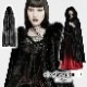 glareshop 쥢åסFJX809-B  󥰾 쥬 ե Ӷ̥ȥå աեޥ  ֥å ǥ |  奢 V ⡼ɷ ץ ơ   [PUNK RAVE] Goth faux rabbit fur long cloak