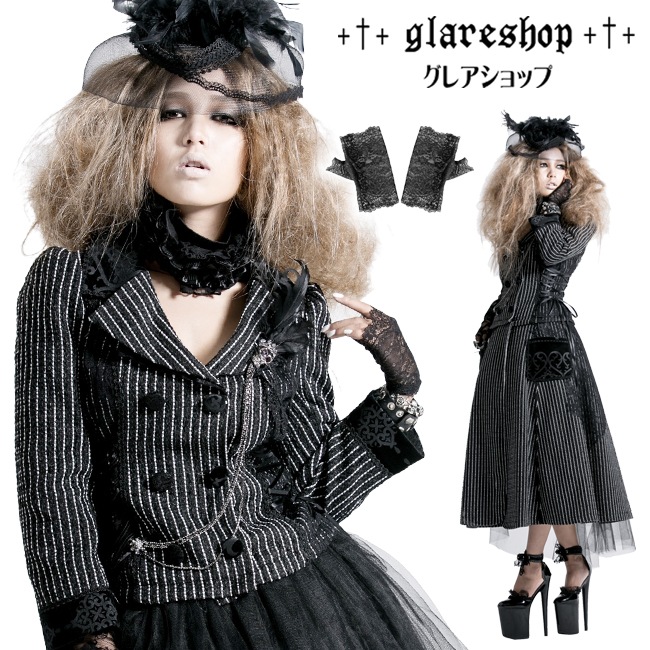 glareshop 쥢åסFZt033-B å 쥬  졼  ؤʤ  ǥ |  å 奢 V ⡼ɷ ץ ơ   [PUNK RAVE] Lolita Gothic Lace Half Gloves