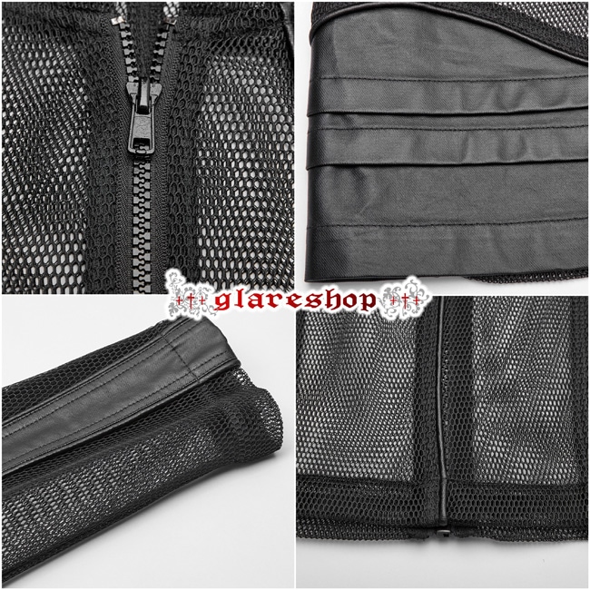 glareshop ���쥢����åס�M.S-M.5XL��JX666-B���ѥ� ��å��� �ѡ����� ���硼�Ⱦ� �������롼 �ա����դ� Ĺµ ���㥱�å� �� �֥�å� ��� | ���å� �ե��å���� ��������ѥ� �������奢��� V�� ���� �� [PUNK RAVE] Punk mesh hoodie