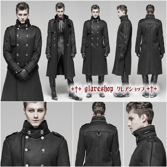 glareshop 쥢åסM.S-M.5XLJX576-B ߥ꥿꡼ åѥ ΢ 󥦥ޡդ    | ѥ 奢 V ⡼ɷ ץ ơ   [PUNK RAVE] Military Style Medium Length Jacket
