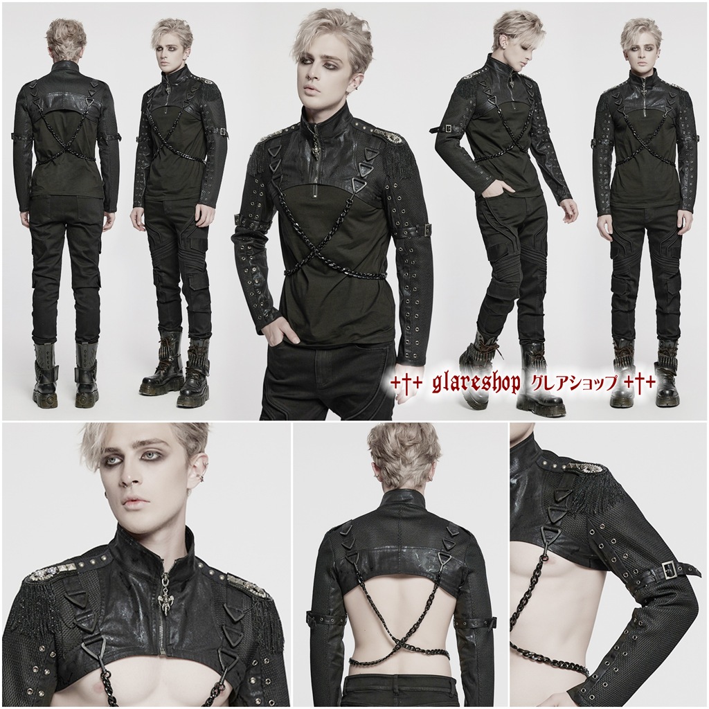 ������ڤ��glareshop ���쥢����åס�M.S-M.5XL��JX973-B���ѥ󥯥��������դ����㥱�å� ���硼�Ⱦ� �� �֥�å� ��� | ��������ե��å���� �������奢��� V�� �����ץ� ���ơ��� ���� �� [PUNK RAVE] Punk Cool Ultra Short Jacket