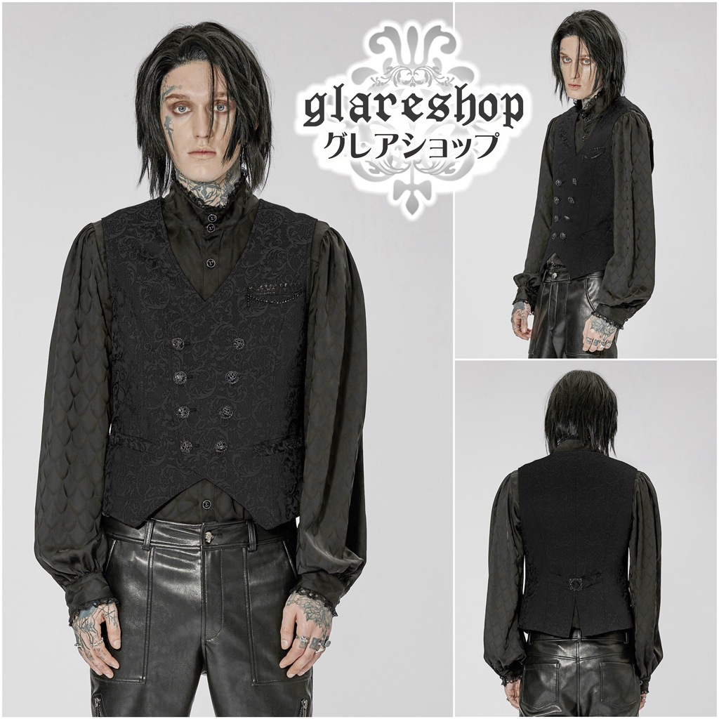 glareshop ���쥢����åס�M.S-M.5XL��KX481-B���������� �����å� �ե����ޥ� ������² ���� ���㥬���� �٥��� �� ��� | ��������ե��å���� �������奢��� V�� �⡼�ɷ� �����ץ� ���ơ��� ���� �� [PUNK RAVE] Gorgeous Goth vest