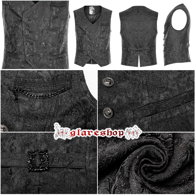 glareshop ���쥢����åס�M.S-M.5XL��KX481-B���������� �����å� �ե����ޥ� ������² ���� ���㥬���� �٥��� �� ��� | ��������ե��å���� �������奢��� V�� �⡼�ɷ� �����ץ� ���ơ��� ���� �� [PUNK RAVE] Gorgeous Goth vest