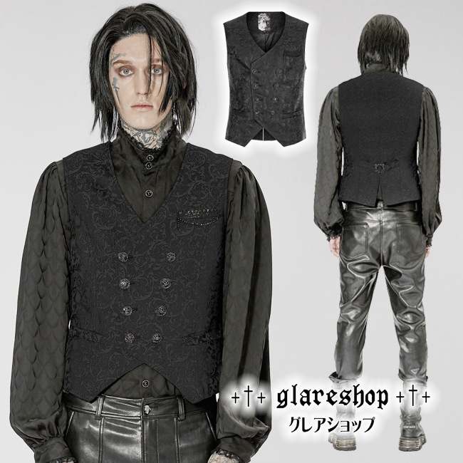 glareshop ���쥢����åס�M.S-M.5XL��KX481-B���������� �����å� �ե����ޥ� ������² ���� ���㥬���� �٥��� �� ��� | ��������ե��å���� �������奢��� V�� �⡼�ɷ� �����ץ� ���ơ��� ���� �� [PUNK RAVE] Gorgeous Goth vest