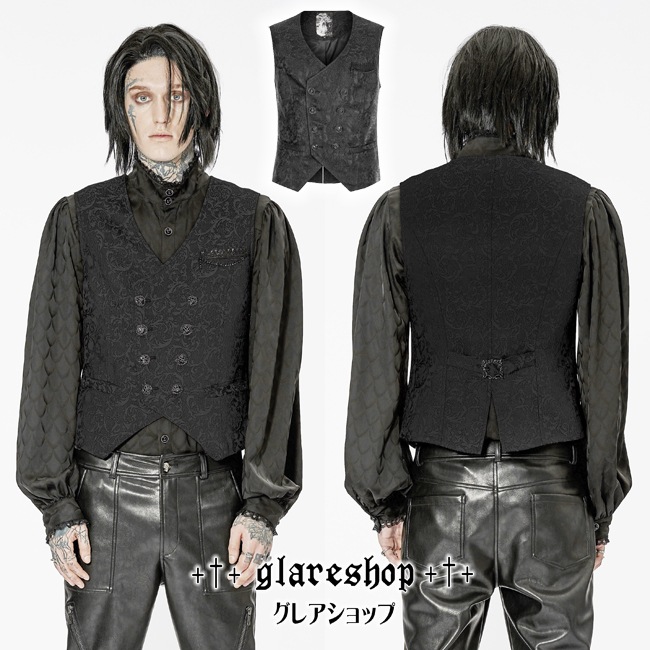 glareshop ���쥢����åס�M.S-M.5XL��KX481-B���������� �����å� �ե����ޥ� ������² ���� ���㥬���� �٥��� �� ��� | ��������ե��å���� �������奢��� V�� �⡼�ɷ� �����ץ� ���ơ��� ���� �� [PUNK RAVE] Gorgeous Goth vest