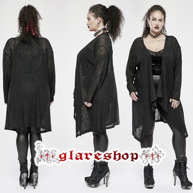 glareshop 쥢åסXL/3XL/5XLJX979-B 饤ȥ ߥɥ å 륫ǥ ȥåѡ  ֥å ǥ |  奢 V ⡼ɷ ץ ơ   [PUNK RAVE] Goth daily light jacket