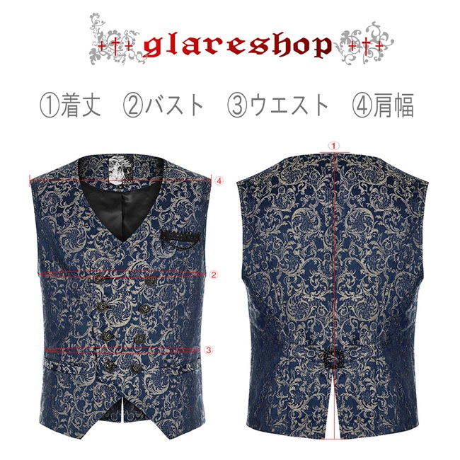 glareshop 쥢åסM.S-M.5XLKX481-K å եޥ ²  㥬 ٥ ߶  | եå 奢 V ⡼ɷ ץ ơ   [PUNK RAVE] Gorgeous Goth vest