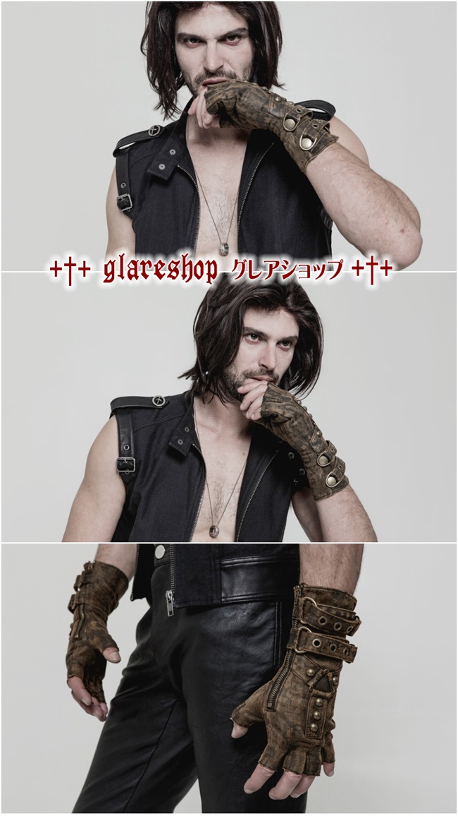 glareshop ���쥢����åס�M.XL/M.3XL��Zt024-C���������� ��������ѥ� ������ �ե��å��쥶�� �������� �ؤʤ� ���� �֥饦�� ��� | �ѥ� ���å� �ե��å���� �������奢��� V�� �⡼�ɷ� �����ץ� ���ơ��� ���� �� [PUNK RAVE] Steampunk Gloves