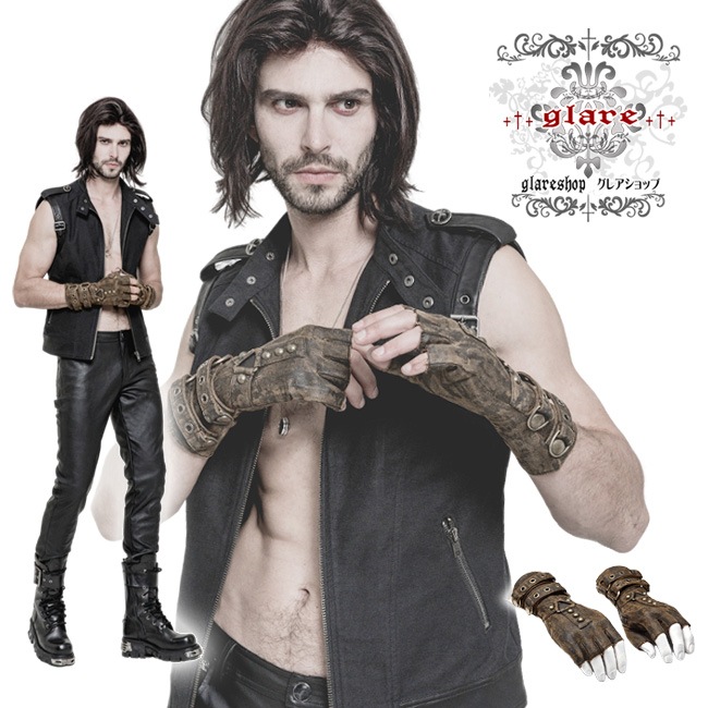 glareshop ���쥢����åס�M.XL/M.3XL��Zt024-C���������� ��������ѥ� ������ �ե��å��쥶�� �������� �ؤʤ� ���� �֥饦�� ��� | �ѥ� ���å� �ե��å���� �������奢��� V�� �⡼�ɷ� �����ץ� ���ơ��� ���� �� [PUNK RAVE] Steampunk Gloves