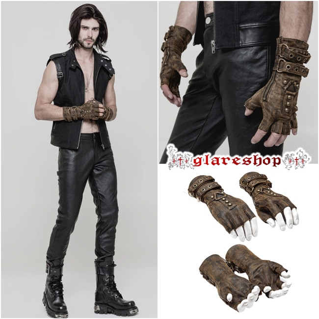 glareshop ���쥢����åס�M.XL/M.3XL��Zt024-C���������� ��������ѥ� ������ �ե��å��쥶�� �������� �ؤʤ� ���� �֥饦�� ��� | �ѥ� ���å� �ե��å���� �������奢��� V�� �⡼�ɷ� �����ץ� ���ơ��� ���� �� [PUNK RAVE] Steampunk Gloves