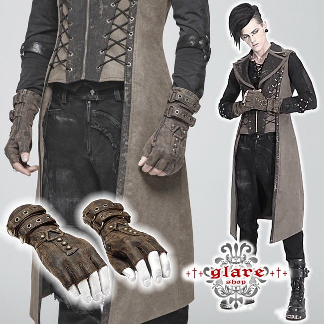 glareshop ���쥢����åס�M.XL/M.3XL��Zt024-C���������� ��������ѥ� ������ �ե��å��쥶�� �������� �ؤʤ� ���� �֥饦�� ��� | �ѥ� ���å� �ե��å���� �������奢��� V�� �⡼�ɷ� �����ץ� ���ơ��� ���� �� [PUNK RAVE] Steampunk Gloves