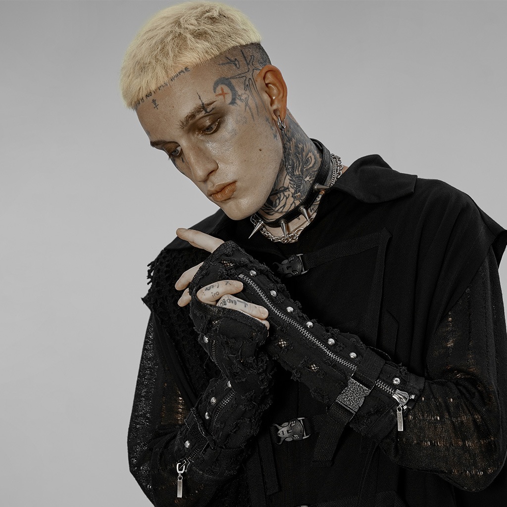 glareshop ���쥢����åס�M.L/M.3XL��Zt074-B���������� �ѥ� ���å� ��������ѥ� ���᡼���ù����Ǻ॰������ �� ��� | �������奢��� V�� �⡼�ɷ� �����ץ� ���ơ��� ���� �� [PUNK RAVE] Punk Holes Denim Gloves