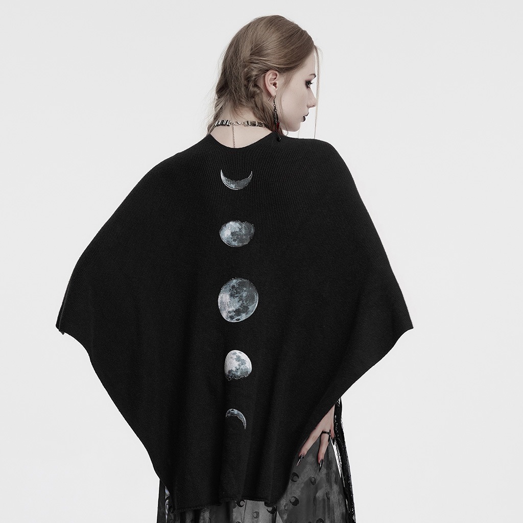 glareshop ���쥢����åס�F��JX992-B�������å���ץ��ȥ����륷�硼�� ���硼�Ⱦ� �� �֥�å� ��ǥ����� | ��� | �ǲİ��� ����� �������奢��� ����Ū ���� �� [PUNK RAVE] Lunar eclipse printed woolen shawl