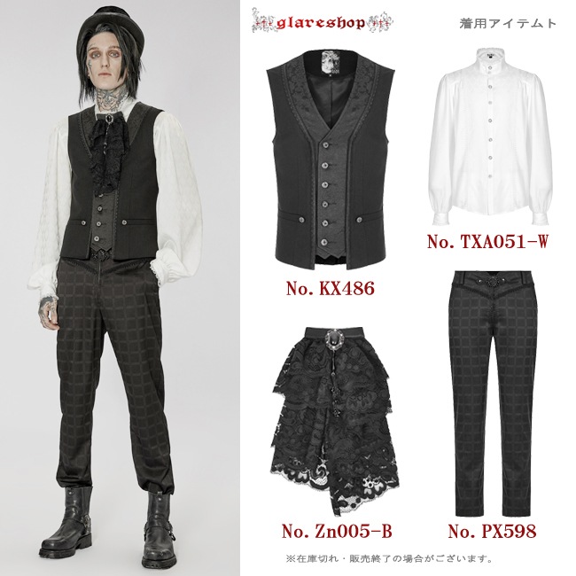 glareshop ���쥢����åס�M.S-M.5XL��KX486-B���������� �����å� ������ ���㥬���� ���Ǻ� �ڤ��ؤ� �٥��� �� ��� | �������� �����å� �ѥ� ���å� �ե��å���� ��������ѥ� �������奢��� V�� �⡼�ɷ� �����ץ� ���ơ��� ���� �� [PUNK RAVE]