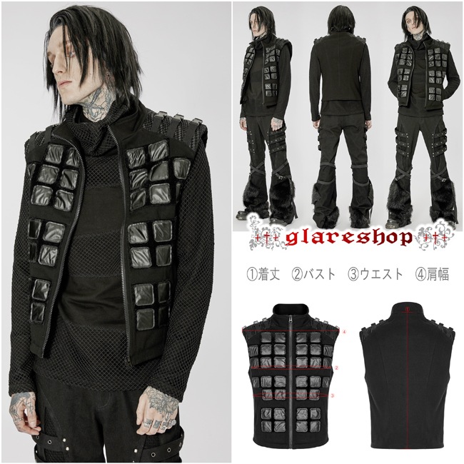 glareshop ���쥢����åס�M.S-M.5XL��KX487-B���������� �����å��ѥ� �ߥ꥿�꡼ ���٥������ �ǥ˥� ���Ǻ� �٥��� �� ��� | �������� �����å� �ѥ� ���å� �ե��å���� ��������ѥ� �������奢��� V�� �⡼�ɷ� �����ץ� ���ơ��� ���� �� [PUNK RAVE]