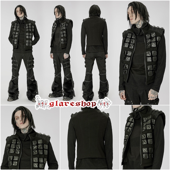 glareshop ���쥢����åס�M.S-M.5XL��KX487-B���������� �����å��ѥ� �ߥ꥿�꡼ ���٥������ �ǥ˥� ���Ǻ� �٥��� �� ��� | �������� �����å� �ѥ� ���å� �ե��å���� ��������ѥ� �������奢��� V�� �⡼�ɷ� �����ץ� ���ơ��� ���� �� [PUNK RAVE]